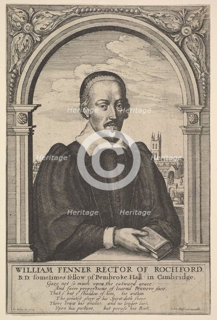 William Fenner, Rector of Rochford, 1656. Creator: Wenceslaus Hollar.