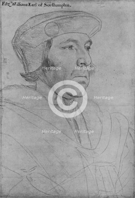 'William Fitzwilliam, Earl of Southampton', c1536-1540 (1945). Artist: Hans Holbein the Younger.