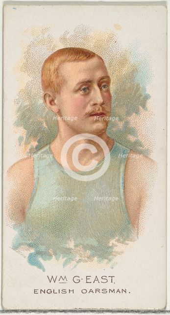 William G. East, English Oarsman, from World's Champions, Series 2 (N29) for Allen & Ginte..., 1888. Creator: Allen & Ginter.