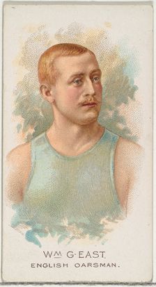 William G. East, English Oarsman, from World's Champions, Series 2 (N29) for Allen & Ginte..., 1888. Creator: Allen & Ginter