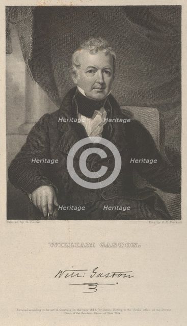 William Gaston, 1834. Creator: Asher Brown Durand.