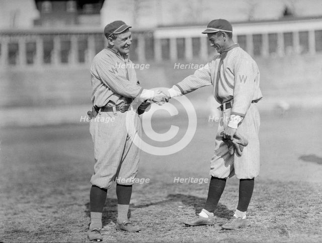 William "Germany" Schaefer And Merito Acosta, Washington Al, at University of Virginia..., c1913-14. Creator: Harris & Ewing.
