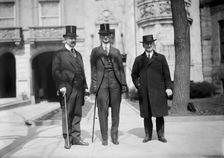 William Gibbs McAdoo, Secretary of The Treasury, Center, with Tumulty And Hugh Wallace, 1913. Creator: Harris & Ewing