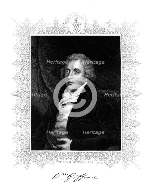 William Gifford, English critic, editor and poet, (19th century).Artist: S Freeman