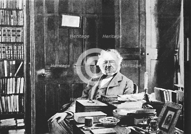 'William Gladstone - The Grand Old Man Seated At His Study Table', c1925. Artist: Unknown.