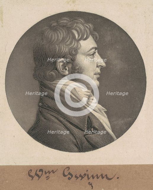William Gwynn, 1804. Creator: Charles Balthazar Julien Févret de Saint-Mémin.