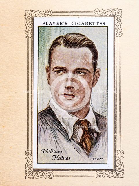 William Haines Collectables Picture of movie stars that came with the Players cigarette packet, 1934 Creator: Unknown.