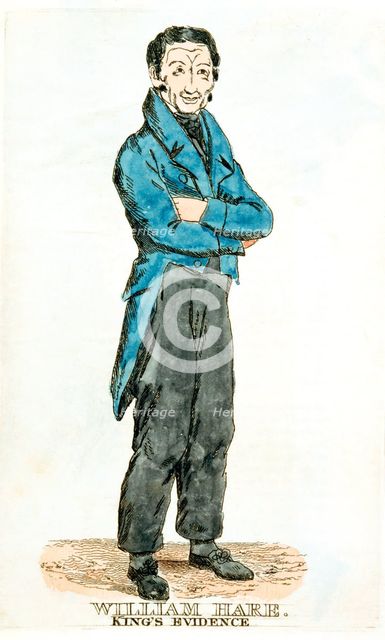 William Hare, murderer and body snatcher. Artist: Unknown