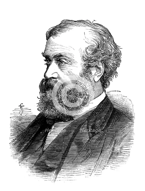 William Harrison Ainsworth (1805-1882), English historical novelist, 1882. Artist: Unknown