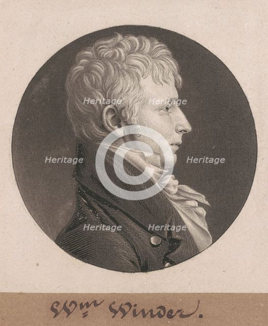 William Henry Winder, 1804. Creator: Charles Balthazar Julien Févret de Saint-Mémin.