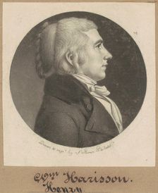 William Henry Harrison, 1800. Creator: Charles Balthazar Julien Févret de Saint-Mémin
