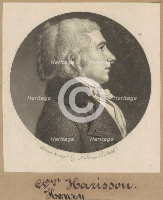 William Henry Harrison, 1800. Creator: Charles Balthazar Julien Févret de Saint-Mémin.