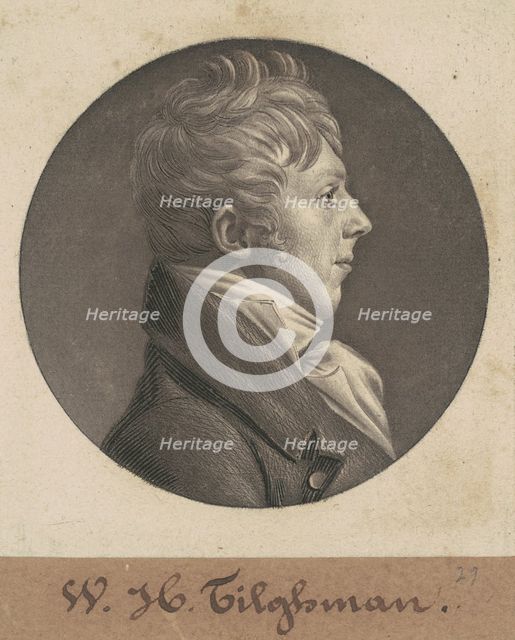 William Helmsley Tilghman, 1804. Creator: Charles Balthazar Julien Févret de Saint-Mémin.