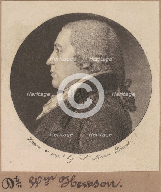 William Hewson, 1798. Creator: Charles Balthazar Julien Févret de Saint-Mémin.