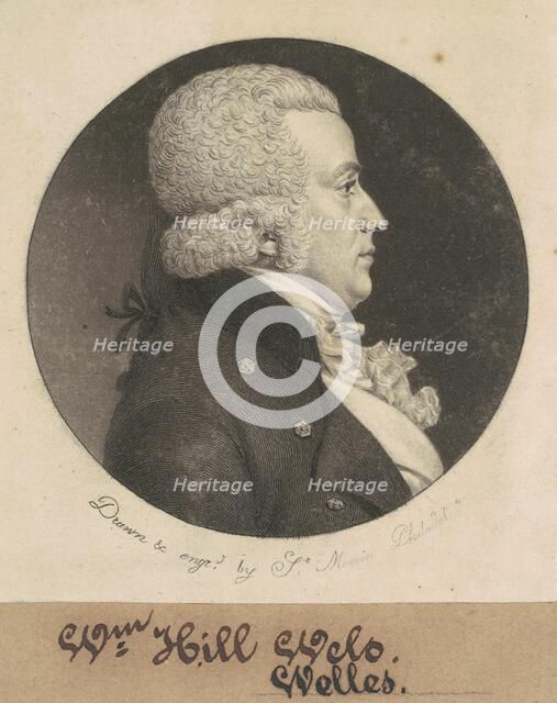 William Hill Wells, 1798-1799. Creator: Charles Balthazar Julien Févret de Saint-Mémin.