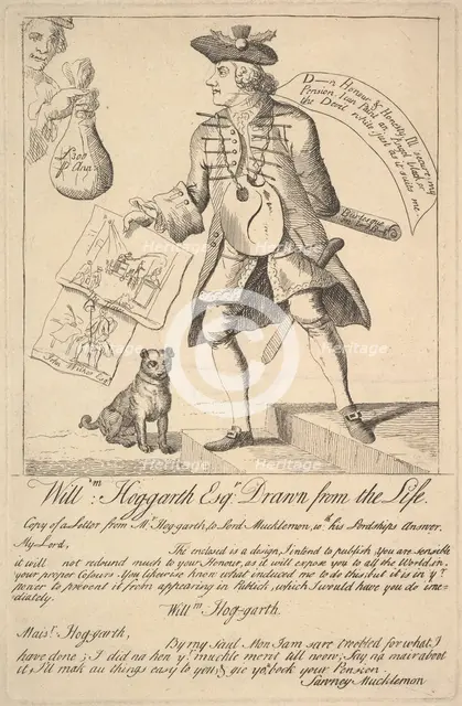 William Hog-garth Esq. Drawn from the Life, 1763. Creator: Unknown.