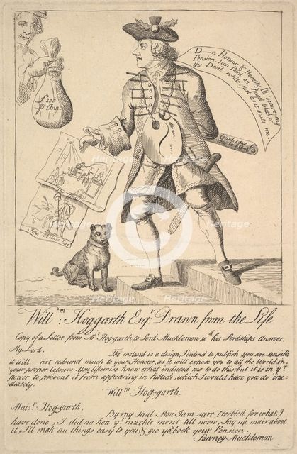 William Hog-garth Esq. Drawn from the Life, 1763. Creator: Unknown.