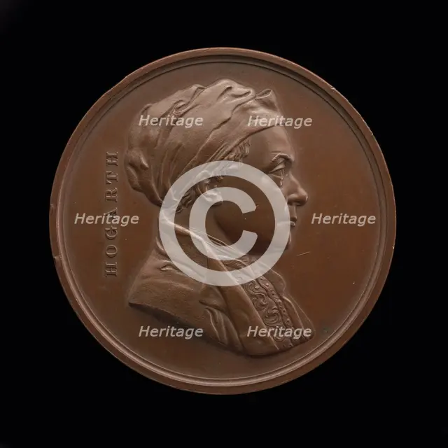William Hogarth, 1697-1764, Painter [obverse], 1848. Creator: Leonard Charles Wyon.