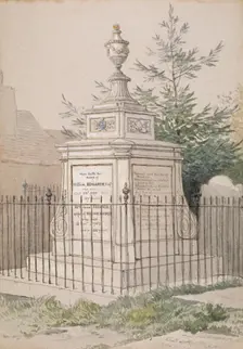 William Hogarth's tomb in St Nicholas churchyard, Chiswick, Hounslow, London, c1820. Artist: Anon
