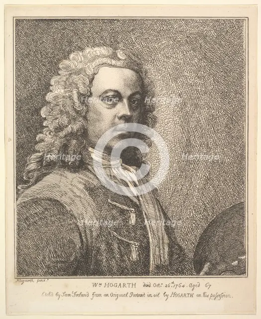 William Hogarth, Self-portrait, 1785. Creator: Samuel Ireland.