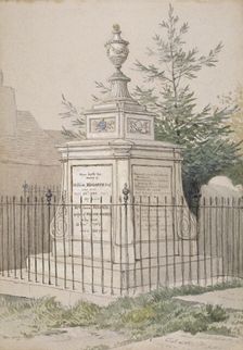 William Hogarth's tomb in St Nicholas churchyard, Chiswick, Hounslow, London, c1820. Artist: Anon