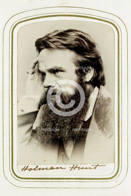 William Holman Hunt, English artist, 1865. Creator: Elliott & Fry.