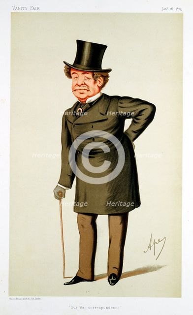 William Howard Russell, Irish-born British journalist, 1875. Artist: Carlo Pellegrini