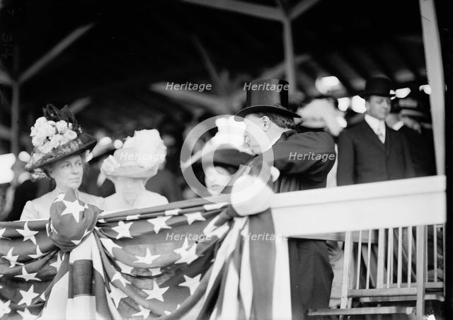 William Howard Taft And His Wife Helen "Nellie" Taft At Horse Show, 1911. Creator: Harris & Ewing.