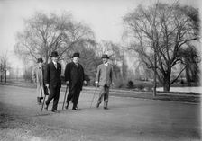William Howard Taft Out For A Stroll with Archibald Butt...And Charles Dewey Hilles...1910 Creator: Harris & Ewing