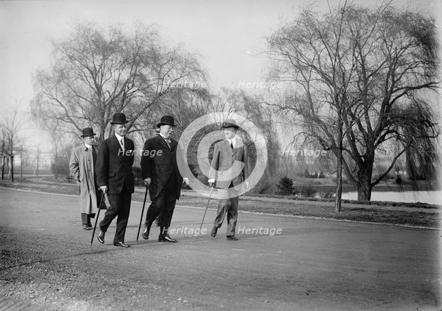William Howard Taft Out For A Stroll with Archibald Butt...And Charles Dewey Hilles...1910 Creator: Harris & Ewing.