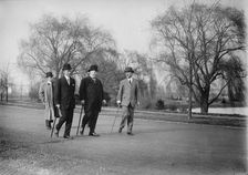 William Howard Taft Out For A Stroll with Archibald Butt...And Charles Dewey Hilles...1910 Creator: Harris & Ewing