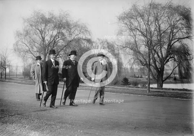 William Howard Taft Out For A Stroll with Archibald Butt...And Charles Dewey Hilles...1910 Creator: Harris & Ewing.