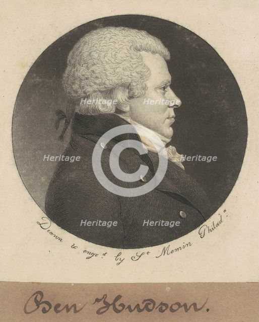 William Hudson, 1798. Creator: Charles Balthazar Julien Févret de Saint-Mémin.