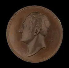 William Huskisson (1770-1830), bronze commemorative medal, 1830. Creator: Unknown