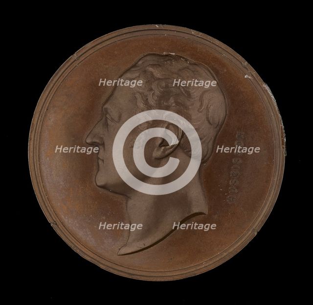 William Huskisson (1770-1830), bronze commemorative medal, 1830. Creator: Unknown.
