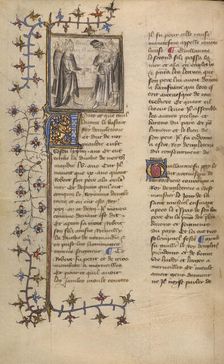 William I and Bishop Lanfranc of Canterbury; Chronique de Normandie, about 1400-1415. Creator: Unknown