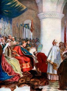William I granting a charter to the City of London 1075, (c1920). Artist: John Seymour Lucas