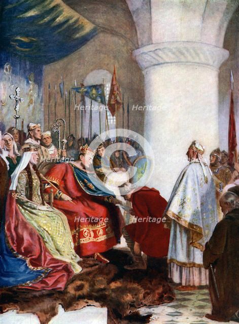 'William I granting a charter to the City of London', 1075, (c1920). Artist: John Seymour Lucas