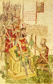 William I receives the allegiance of a knight, late15th century. Creator: Unknown