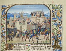 William II, Count of Hainaut Takes and destroys Aubenton, 1340, ca 1470-1475. Creator: Liédet, Loyset (1420-1479)