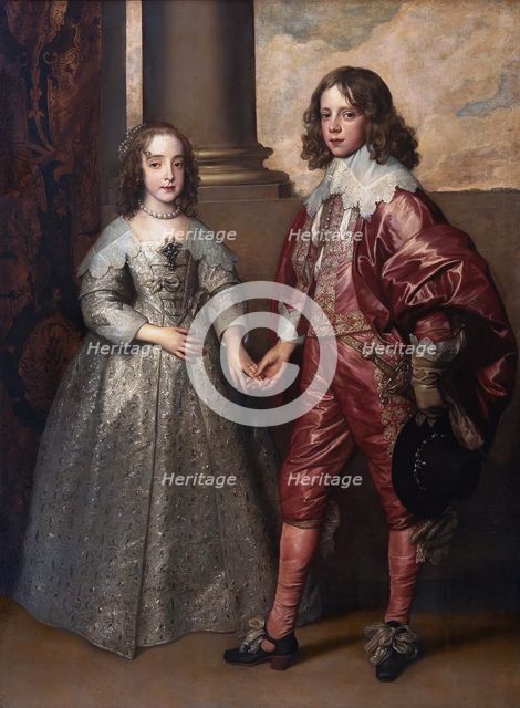 William II, Prince of Orange, and his Bride, Mary Henrietta Stuart, First third of 17th cen.. Artist: Dyck, Sir Anthony van (1599-1641)