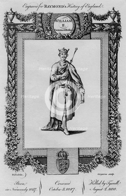 'William II. Surnamed Rufus', c1787. Artist: Unknown.