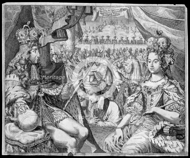 William III and Mary II, King and Queen of Great Britain and Ireland, c1689. Creator: Unknown.