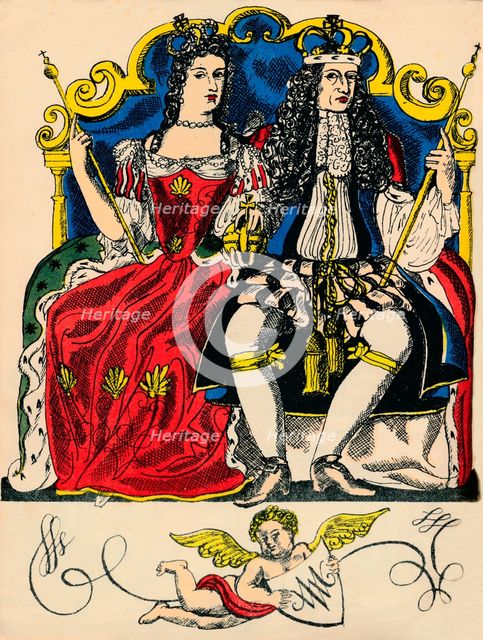 William III and Mary II, King and Queen of Great Britain and Ireland from 1688, (1932). Artist: Rosalind Thornycroft.