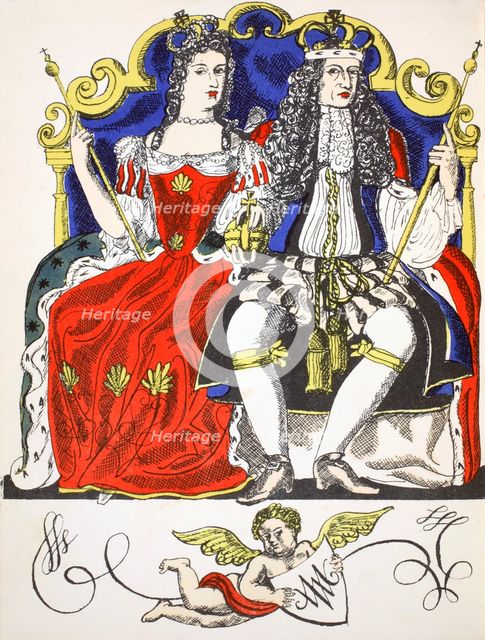 William III and Mary II, King and Queen of Great Britain and Ireland from 1688, (1932). Artist: Rosalind Thornycroft