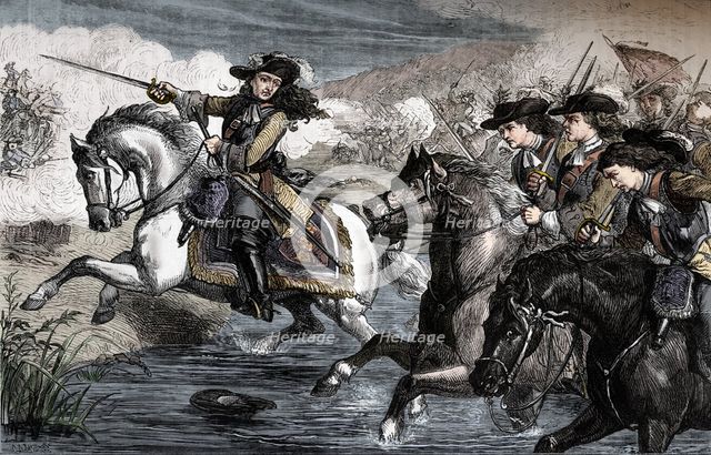 'William III. At the Boyne', 1690, (c1880). Creator: Unknown.