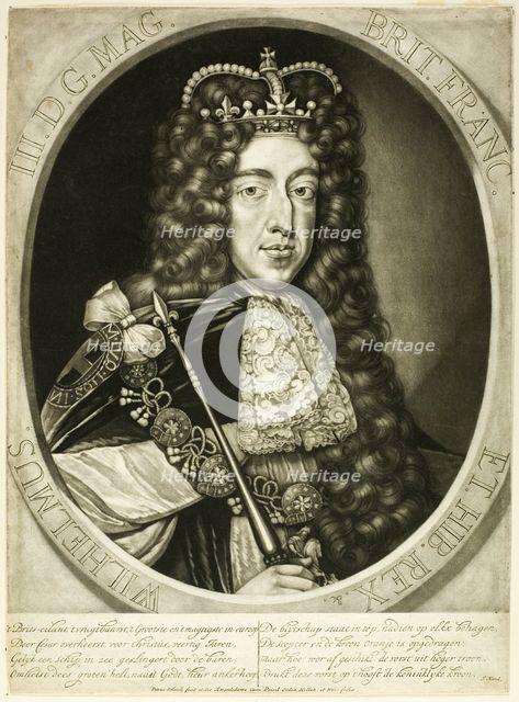 William III, King of England, 1690s. Creator: Pieter Schenk.