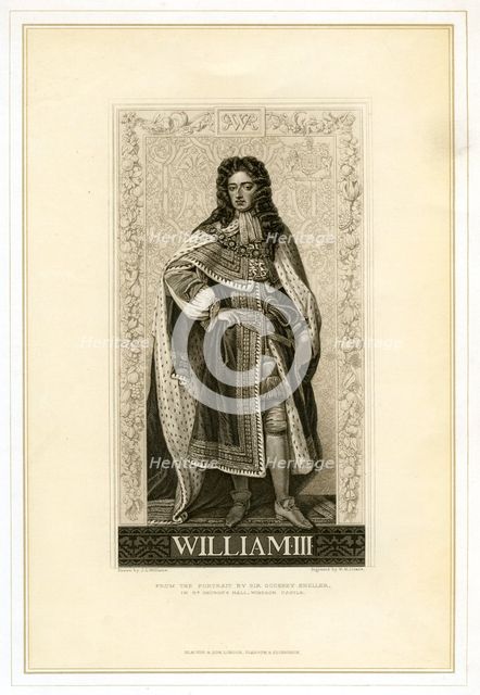 William III, King of England, Scotland and Ireland, (19th century).Artist: William Home Lizars