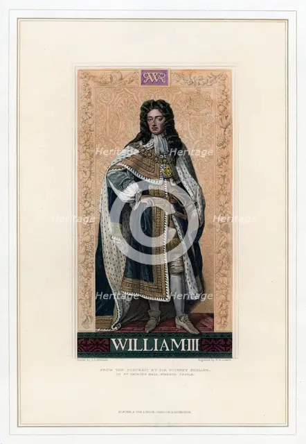 William III, King of England, Scotland and Ireland.Artist: William Home Lizars