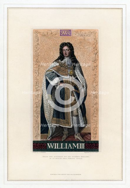 William III, King of England, Scotland and Ireland.Artist: William Home Lizars